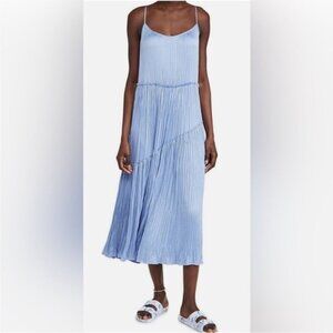 Vince Light Blue Pleated Midi Dress, M